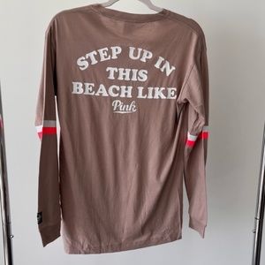 VICTORIA’S SECRET PINK| "STEP UP IN THIS BEACH LIKE" BUTTON HENLEY